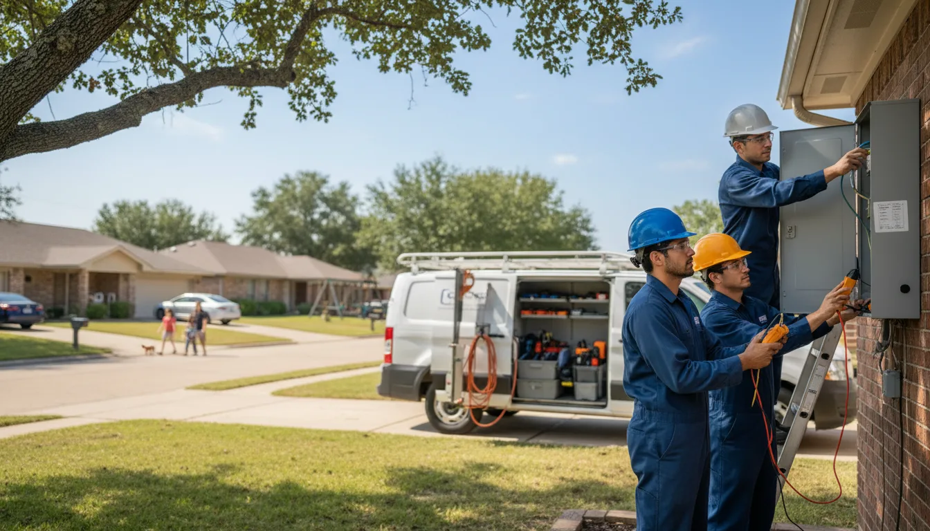 Certified electrician providing emergency electrical services in West Point, TX